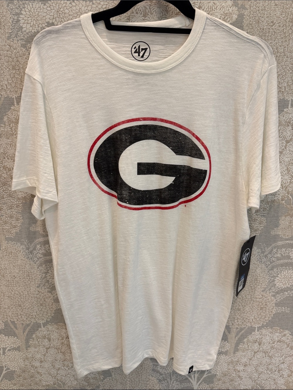 '47 White Georgia G Logo Short Sleeve Tee, M